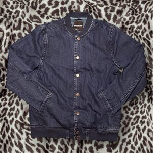 Cedarwood State navy denim bomber jacket